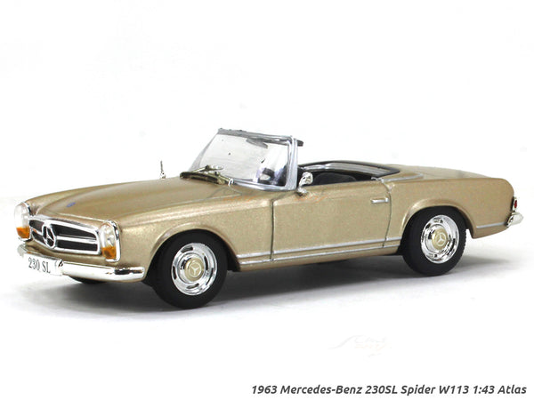 1963 Mercedes-Benz 230SL Spider W113 1:43 Atlas diecast scale model.