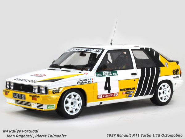 1987 Renault R11 Turbo Ralley Portugal 1:18 Ottomobile scale model car.