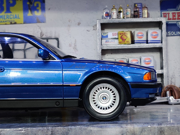 Pre Order: 1994 BMW 740i E38 Series I Blue 1:18 KK Scale diecast model car.