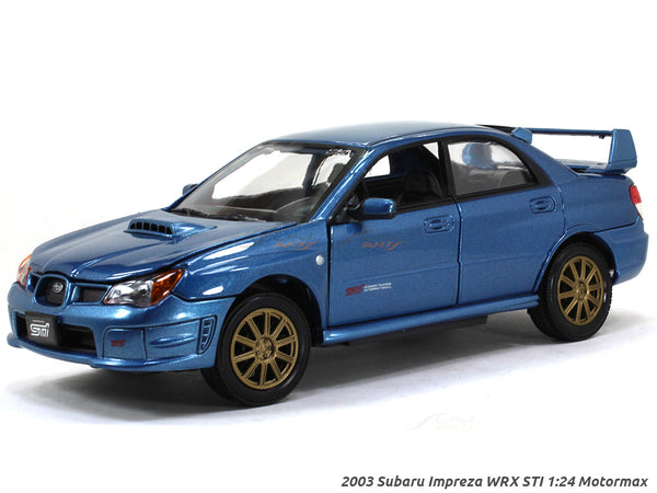 2003 Subaru Impreza WRX STI 1:24 Motormax diecast scale model car.