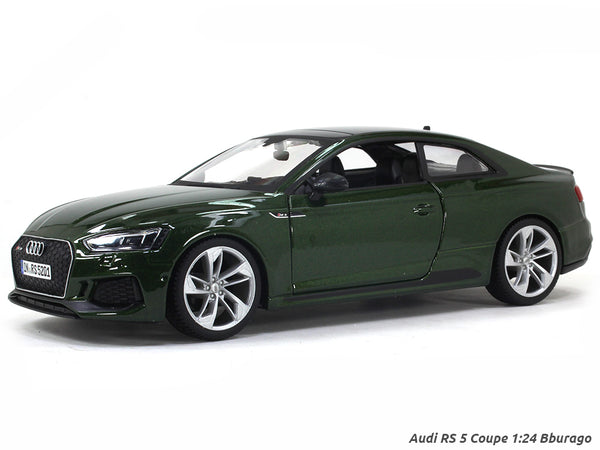 Audi RS 5 Coupe Green 1:24 Bburago diecast scale model car.