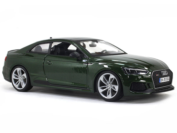 Audi RS 5 Coupe Green 1:24 Bburago diecast scale model car.